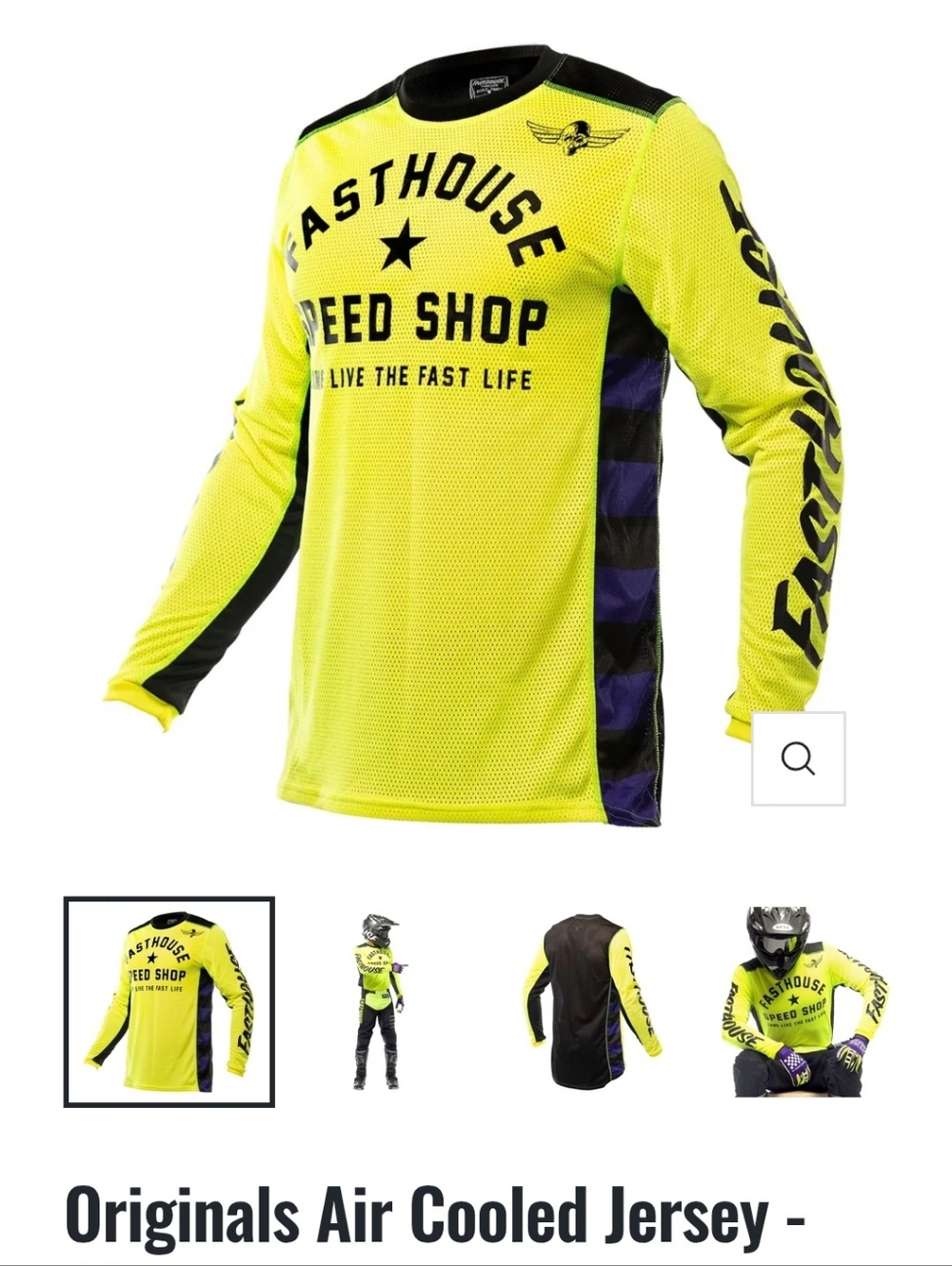 Fasthouse Neon Yellow & Black Motocross Jersey and Pants Speedstyle